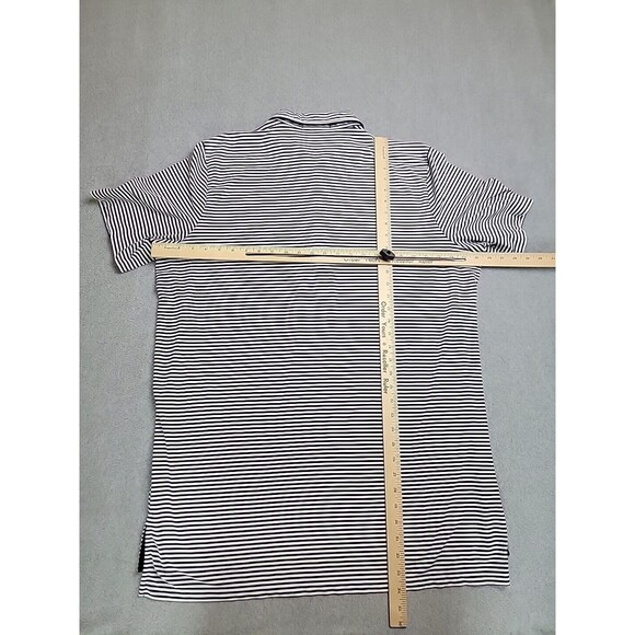 Ralph Lauren RLX Polo Shirt Mens XL Blue White Stripe Performance Golf Stretch - Picture 8 of 11